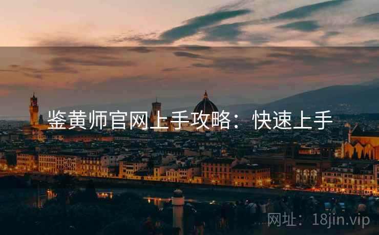 鉴黄师官网上手攻略：快速上手