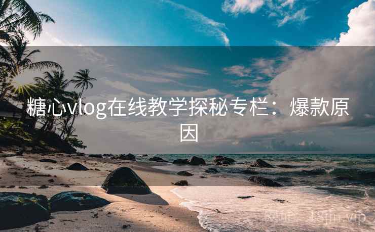 糖心vlog在线教学探秘专栏：爆款原因